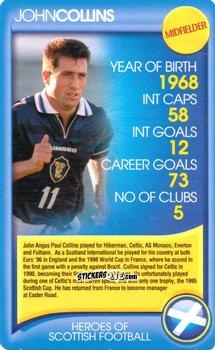 Sticker John Collins - Heroes of Scottish Football
 n. 22 - Top Trumps
