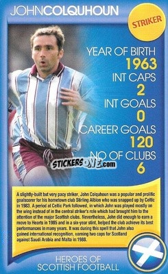 Figurina John Colquhoun - Heroes of Scottish Football
 n. 12 - Top Trumps