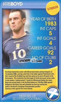 Cromo Kris Boyd - Heroes of Scottish Football
 n. 38 - Top Trumps
