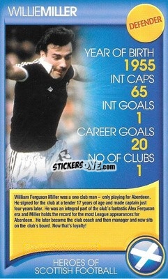 Figurina Willie Miller - Heroes of Scottish Football
 n. 20 - Top Trumps