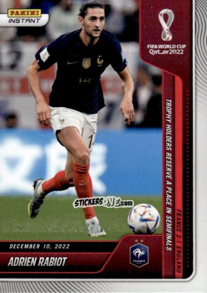 Cromo Adrien Rabiot - Instant FIFA World Cup Qatar 2022
 n. 107 - Panini