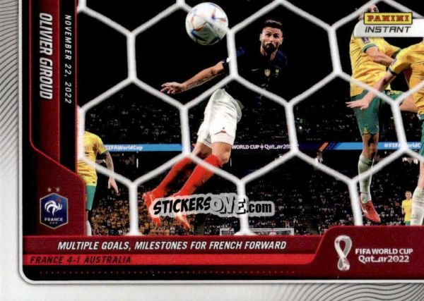Figurina Olivier Giroud - Instant FIFA World Cup Qatar 2022
 n. 43 - Panini