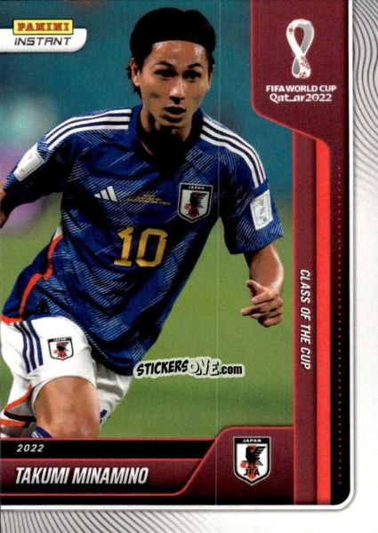 Cromo Takumi Minamino - Instant FIFA World Cup Qatar 2022
 n. 16 - Panini