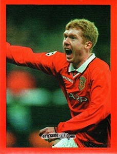 Figurina Paul Scholes - Manchester United. Europe 2000 n. 15 - Futera