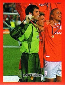 Figurina Raimond van der Gouw - Manchester United. Europe 2000 n. 37 - Futera