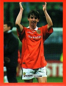 Cromo Gary Neville - Manchester United. Europe 2000 n. 67 - Futera