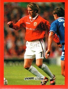 Sticker David Beckham - Manchester United. Europe 2000 n. 81 - Futera