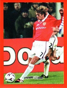Sticker David Beckham - Manchester United. Europe 2000 n. 83 - Futera