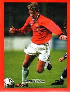 Sticker David Beckham - Manchester United. Europe 2000 n. 85 - Futera