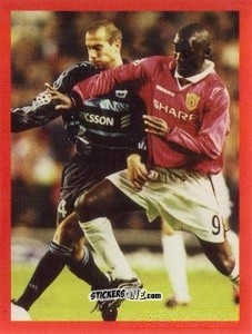 Sticker Andy Cole - Manchester United. Europe 2000 n. 90 - Futera