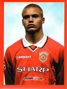 Sticker Wes Brown - Manchester United. Europe 2000 n. 144 - Futera