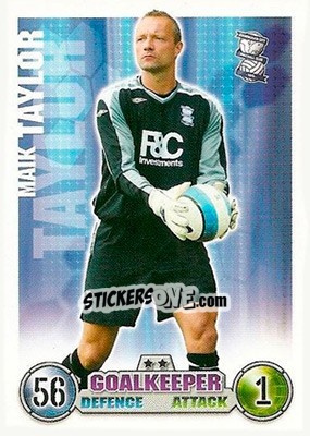 Figurina Maik Taylor - English Premier League 2007-2008. Match Attax n. 33 - Topps