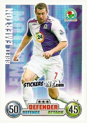 Figurina Brett Emerton - English Premier League 2007-2008. Match Attax n. 55 - Topps