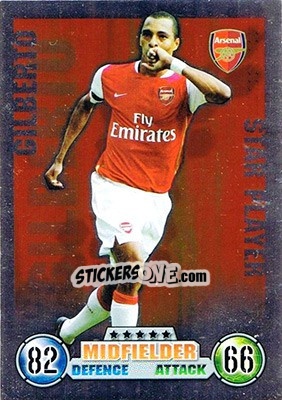 Cromo Gilberto Silva - English Premier League 2007-2008. Match Attax n. 322 - Topps