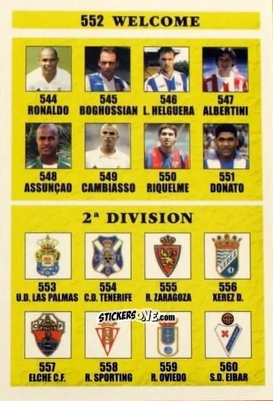 Figurina Indice 2ª div - Las fichas de la Liga 2002-2003
 n. 552 - Mundicromo