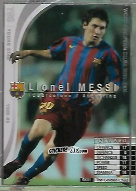 Cromo Lionel Messi - Sega WCCF European Clubs 2005-2006 n. YGS5 - Panini