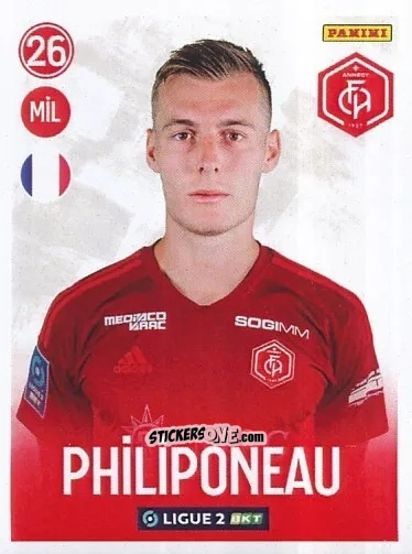 Figurina Alexandre Phliponeau - FOOT 2022-2023 Ligue 2
 n. 25 - Panini