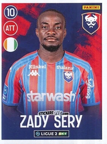 Figurina Caleb Zady Sery - FOOT 2022-2023 Ligue 2
 n. 75 - Panini