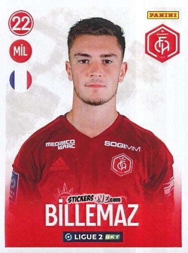 Figurina Clément Billemaz - FOOT 2022-2023 Ligue 2
 n. 22 - Panini
