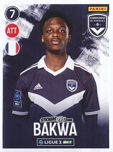 Figurina Dilane Bakwa - FOOT 2022-2023 Ligue 2
 n. 57 - Panini