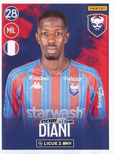 Figurina Djibril Diani - FOOT 2022-2023 Ligue 2
 n. 69 - Panini