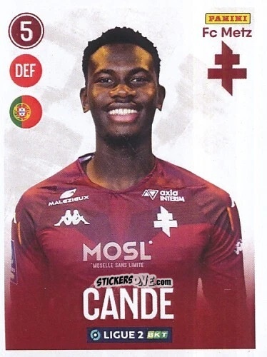 Cromo Fali Candé - FOOT 2022-2023 Ligue 2
 n. 152 - Panini