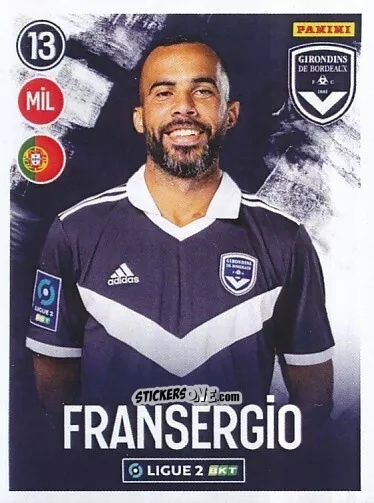 Sticker Fransérgio - FOOT 2022-2023 Ligue 2
 n. 53 - Panini