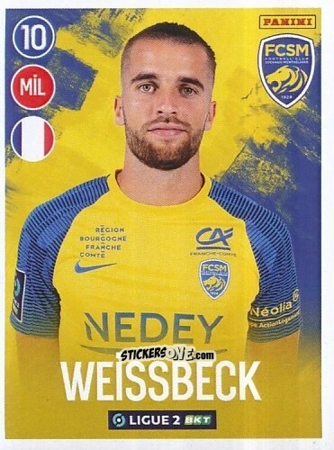 Figurina Gaëtan Weissbeck - FOOT 2022-2023 Ligue 2
 n. 281 - Panini