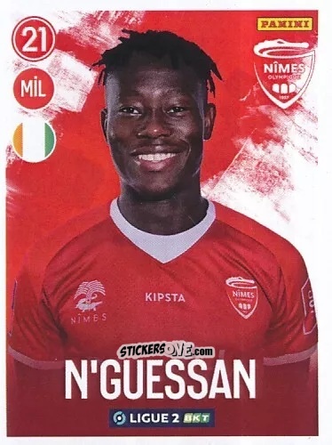 Figurina Jean N'Guessan - FOOT 2022-2023 Ligue 2
 n. 176 - Panini