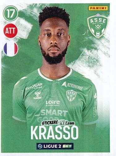 Cromo Jean-Philippe Krasso - FOOT 2022-2023 Ligue 2
 n. 268 - Panini