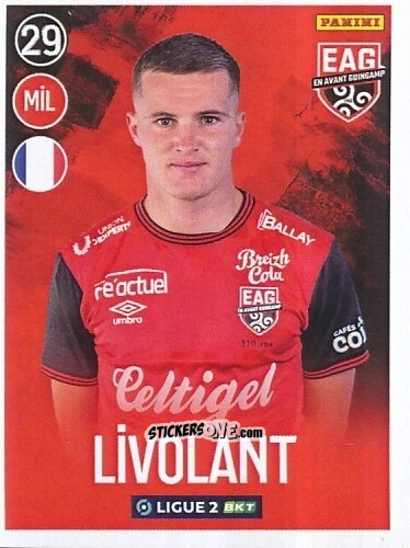 Figurina Jérémy Livolant - FOOT 2022-2023 Ligue 2
 n. 115 - Panini