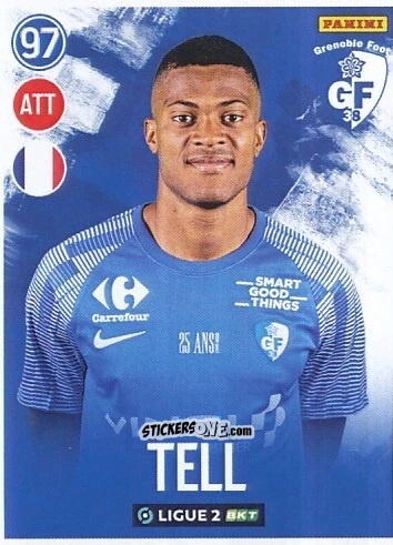 Cromo Jordan Tell - FOOT 2022-2023 Ligue 2
 n. 105 - Panini