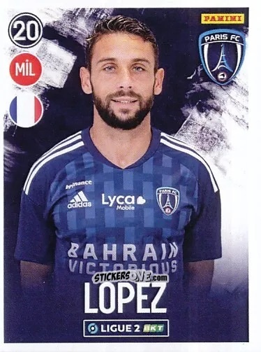 Cromo Julien López - FOOT 2022-2023 Ligue 2
 n. 205 - Panini