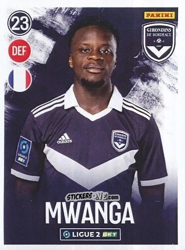 Figurina Junior Mwanga - FOOT 2022-2023 Ligue 2
 n. 51 - Panini