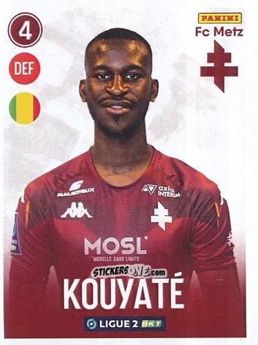 Cromo Kiki Kouyaté - FOOT 2022-2023 Ligue 2
 n. 154 - Panini