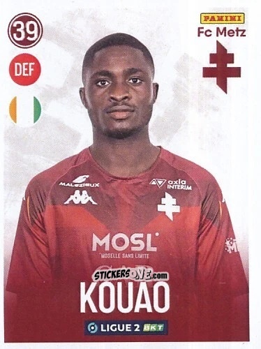 Cromo Koffi Kouao - FOOT 2022-2023 Ligue 2
 n. 153 - Panini