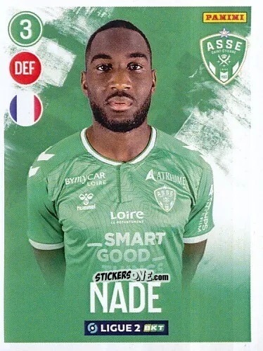Cromo Mickaël Nadé - FOOT 2022-2023 Ligue 2
 n. 260 - Panini