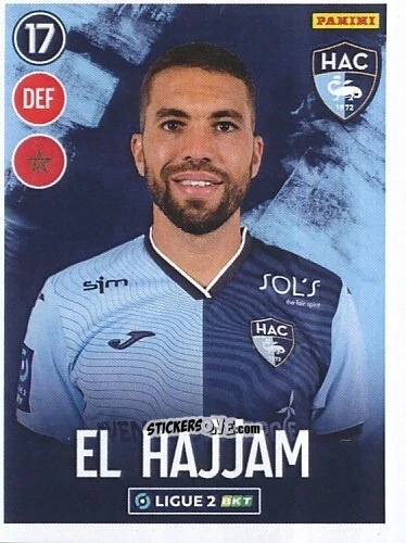 Cromo Oualid El Hajjam - FOOT 2022-2023 Ligue 2
 n. 122 - Panini
