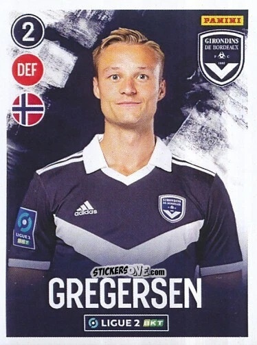 Cromo Stian Gregersen - FOOT 2022-2023 Ligue 2
 n. 49 - Panini