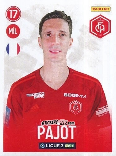 Figurina Vincent Pajot - FOOT 2022-2023 Ligue 2
 n. 24 - Panini