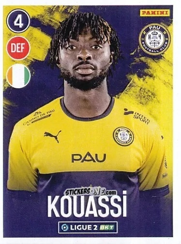 Cromo Xavier Kouassi - FOOT 2022-2023 Ligue 2
 n. 215 - Panini