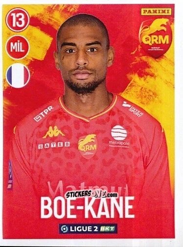 Sticker Yann Boé-Kane - FOOT 2022-2023 Ligue 2
 n. 232 - Panini
