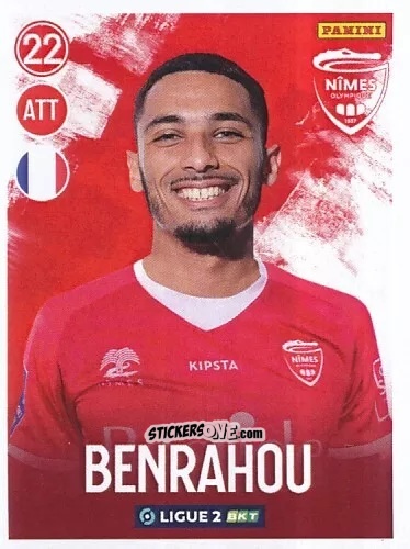 Sticker Yassine Benrahou - FOOT 2022-2023 Ligue 2
 n. 177 - Panini