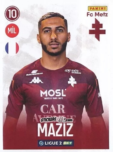Cromo Youssef Maziz - FOOT 2022-2023 Ligue 2
 n. 160 - Panini