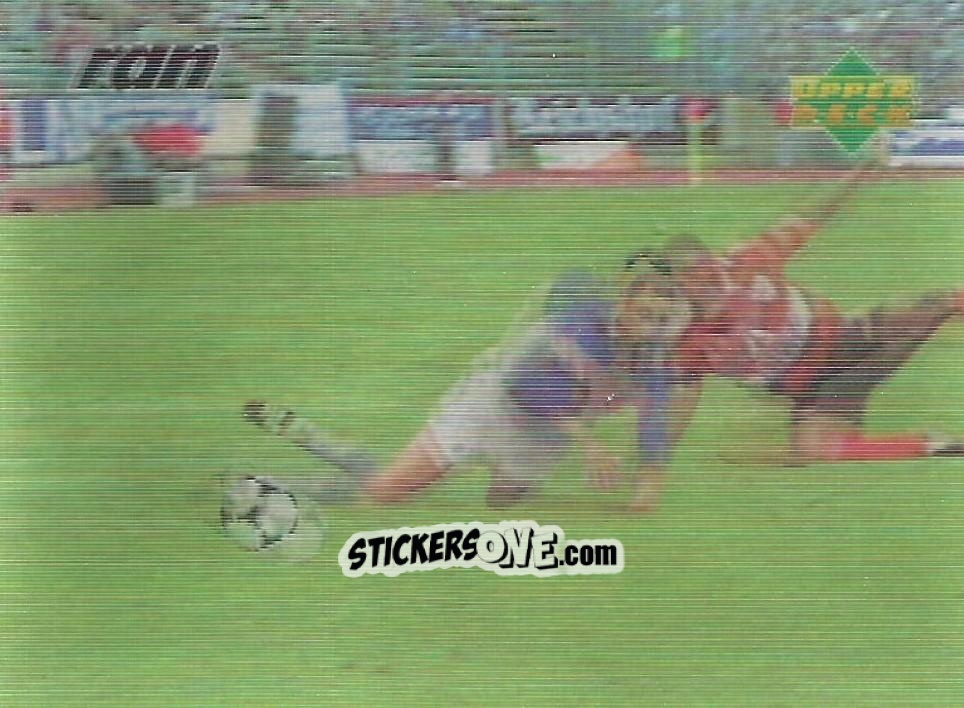 Cromo Eijkelkamp wird umgerissen - Living Picture Fussball-Bundesliga 1998
 n. 58 - Upper Deck