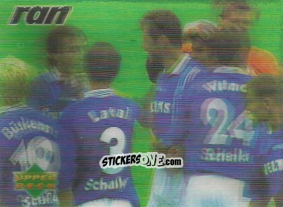Sticker Schalker Team-Jubel - Living Picture Fussball-Bundesliga 1998
 n. 40 - Upper Deck