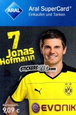 Sticker Jonas Hofmann - BVB Borussia Dortmund 2015-2016
 n. 31 - Aral