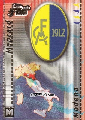 Figurina Modena - Calcio Cards 2002-2003 n. M11 - Panini