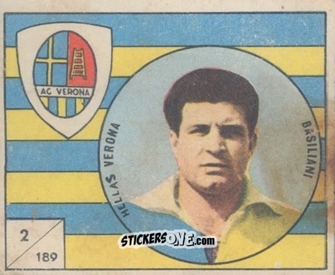 Sticker Basiliani - Figurine Calcio 1958-1959
 n. 189 - V.A.V.
