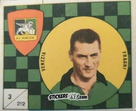 Sticker Fragni - Figurine Calcio 1958-1959
 n. 212 - V.A.V.
